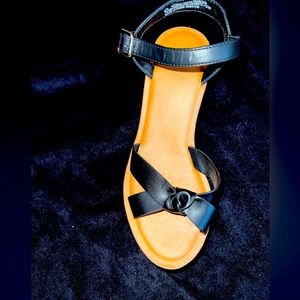 Black and brown heels